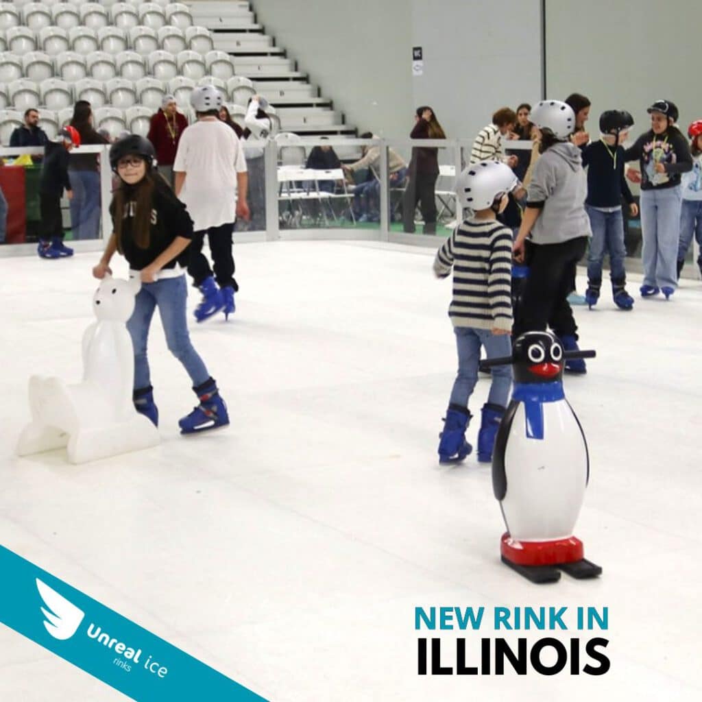 Illinois City Rents a 8,600 sq. ft. Synthetic Ice Rink